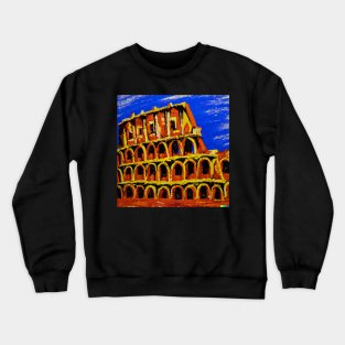 Colosseum Painting Rome Beautiful art Crewneck Sweatshirt